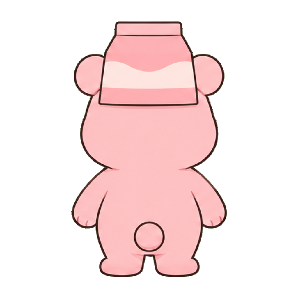 딸기곰 뒷면