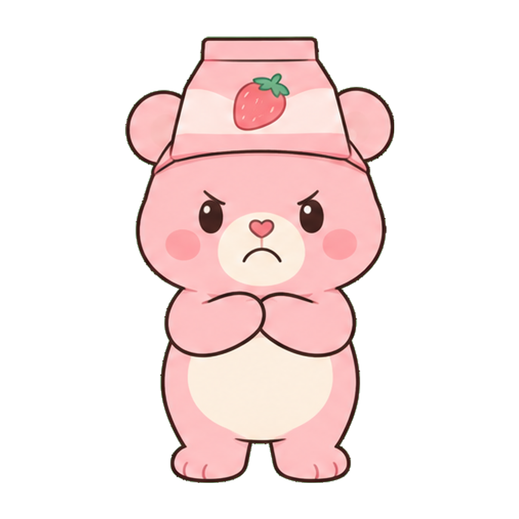 딸기곰 화남